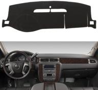 🚗 black dash cover mat for 2007-2014 chevy tahoe avalanche suburban gmc yukon/2007-2013 silverado ltz gmc sierra slt, carpet pad for dashboard without dash speaker logo