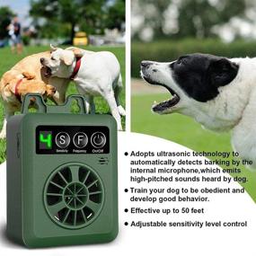 img 2 attached to 🐶 Improved MIDOG Anti Barking Device - Ultrasonic Dog Bark Deterrent with 4 Adjustable Levels, Extended 50 FT Range, Safe for Dogs - Upgrade Mini Sonic Anti-bark Repellent - Effective Bark Control & Dog Silencer