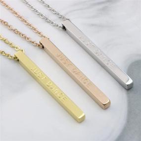 img 1 attached to 👯 JoycuFF Friendship Necklace: Inspiring Women with Vertical Bar Pendant - The Perfect Jewellery Gift for Teen Girls and Friends