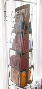 img 2 attached to 👜 Amborido Coffee Handbag Holder Closet Organizer with 8 Pockets - Double Sided