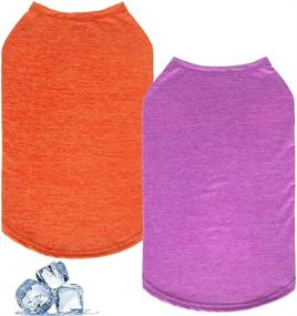 img 4 attached to 🐾 Stay Cool in Summer: Dog Cooling Shirt 2 Packs - Self Cooling, Breathable, and Fast-Drying Vest for Small Medium Dogs Cats Puppy