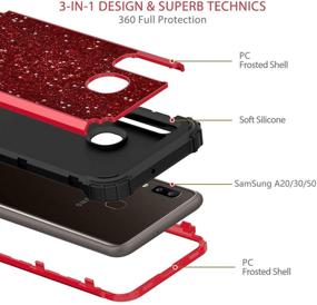 img 3 attached to 📱 Hekodonk Shockproof Protection Protective A50 Bling: Stylish and Durable Phone Case for Ultimate Phone Safety