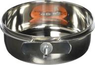 🐾 gogo stainless steel crate cup dog bowl with clamp holder, 30-ounce - pet products logo