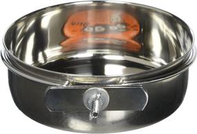 img 2 attached to 🐾 GOGO Stainless Steel Crate Cup Dog Bowl with Clamp Holder, 30-Ounce - Pet Products