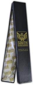 img 3 attached to 👔 Stylish and Sophisticated: Lamb Leather Black Necktie by SouthBeachLeather