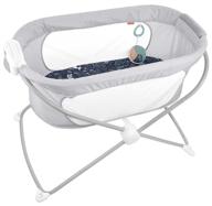 качающаяся кроватка fisher-price soothing view vibe bassinet – лесной лунный свет, портативная детская люлька с успокаивающими вибрациями и музыкой (эксклюзив от amazon) логотип