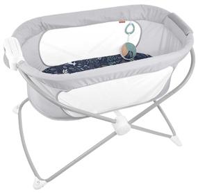 img 4 attached to Качающаяся кроватка Fisher-Price Soothing View Vibe Bassinet – Лесной лунный свет, портативная детская люлька с успокаивающими вибрациями и музыкой (эксклюзив от Amazon)