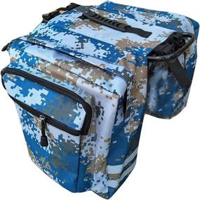 img 4 attached to 🚲 JMsDream Waterproof Bike Panniers with Adjustable Straps, Hooks, Carrying Handle, and Large Grocery Pockets - Bicycle Bags