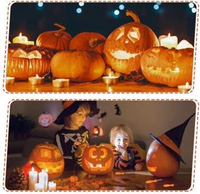 img 2 attached to 🎃 Набор инструментов для вырезания тыквы на Хэллоуин: легкое скульптурирование фонарей с помощью 6 профессиональных инструментов для вырезания тыквы, удлиненный набор из нержавеющей стали.