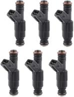 set of 6 mostplus 0280155703 19lb ev1 fuel injectors compatible for jeep wrangler & grand cherokee logo