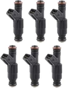 img 4 attached to Set of 6 MOSTPLUS 0280155703 19LB EV1 Fuel Injectors Compatible for Jeep Wrangler & Grand Cherokee