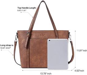 img 2 attached to CLUCI Women's Leather Designer Handbags & Wallets: Stylish Shoulder Totes for Fashionable Women