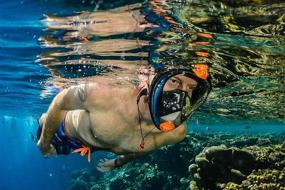 img 1 attached to 🤿 Discover Exceptional Visibility and Comfort: OCEAN REEF Aria Classic Full-Face Snorkeling Mask