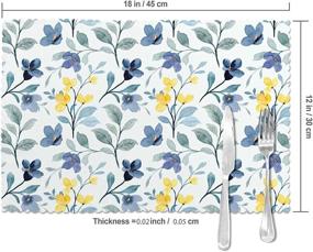 img 3 attached to 🌼 Non-Slip Outdoor Kitchen Floral Placemats