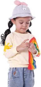 img 3 attached to Adorable Baby Girl Rainbow Sweatshirt: Long 🌈 Sleeve Shirt for Girls, Sizes 18 Months-6 Years