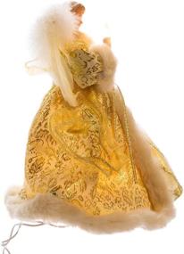 img 1 attached to 👼 Kurt Adler Ivory and Gold 10-Inch UL 10-Light Angel Treetop Figurine