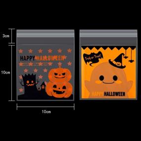 img 3 attached to Spooky Halloween Cellophane Treat Bags: 400 Self Adhesive Candy & Clear Cookie Bags, Perfect for Party Gifts | 2 Styles Included!