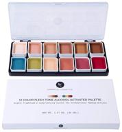 🎨 narrative cosmetics sfx 12 color flesh tone alcohol activated makeup palette: for pro makeup artists - waterproof special effects fx makeup logo