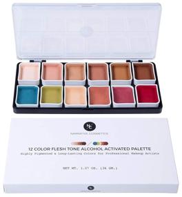 img 4 attached to 🎨 Narrative Cosmetics SFX 12 Color Flesh Tone Alcohol Activated Makeup Palette: For Pro Makeup Artists - Waterproof Special Effects FX Makeup