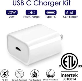 img 1 attached to High-Speed USB C Fast Charger with 6ft Type C to Lightning Cable for iPhone 12/11/XS/8 Plus - 20W PD USB C Wall Charger Bundle