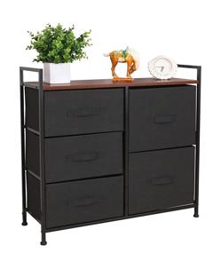 img 4 attached to 🔲 Affordable East Loft Multipurpose Dressers: Space-saving Storage Solution for Bedroom, Nursery, and Closet - 5 Fabric Drawers - Easy Assembly - Black
