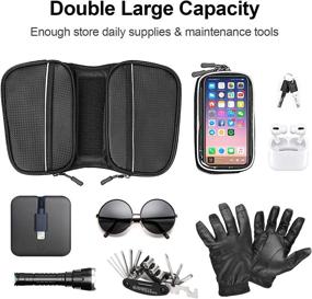 img 2 attached to 🚲 Suleto [Latest & Premium] Bike Phone Front Frame Bag, Waterproof Bicycle Phone Bag Cycling Top Tube Bag Mountain Bike Cell Phone Mount Pouch Compatible with iPhone 12 Pro 11 XR XS SE 8 Samsung S10 S9 Below 6.3 inches