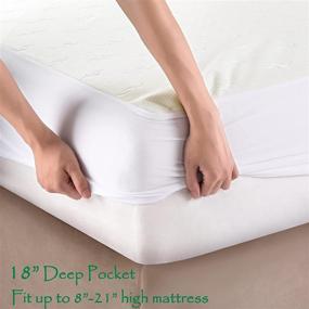 img 1 attached to Waterproof Queen Mattress Protector Breathbale