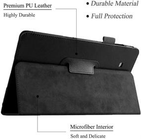 img 2 attached to EKVINOR Galaxy Tab E 9.6 Case - Slim Leather Folio Stand Case Cover for Samsung Galaxy Tab E 9.6 Inch Tablet - Black (Fits SM-T560 T561 T565 and SM-T567V)