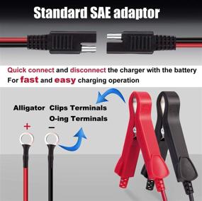 img 1 attached to BYGD 5-Amp Smart Battery Charger with LCD Display for Cars, Motorcycles, Boats, and Lawn Mowers - Portable Battery Maintainer for 6V and 12V Batteries (5A)