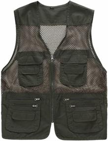 img 4 attached to Breathable Fishing Multi Pockets Photography Waistcoat Outdoor Recreation