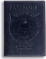 🛂 vintage leather passport cover holder logo