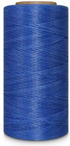 img 2 attached to 284 Yards Blue Flat Waxed Cord for Leather Sewing - DIY Craft Stitching String