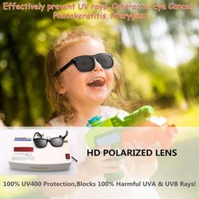 img 1 attached to 😎 Polarized UV Protection Sunglasses for Trendy Toddler Boys and Girls