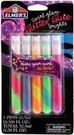 ✨ elmer's swirl glam glitter glue set - 0.36 oz. each, 5 color tubes, multicolored brights logo