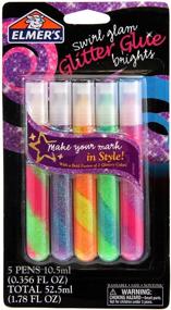 img 2 attached to ✨ Elmer's Swirl Glam Glitter Glue Set - 0.36 Oz. Each, 5 Color Tubes, Multicolored Brights