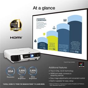 img 3 attached to 📽️ Epson EX5280 3-Chip 3LCD XGA Projector: High Brightness, HDMI, Built-in Speaker, 16,000:1 Contrast