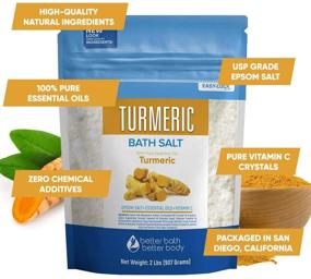 img 3 attached to 🛁 Organic Turmeric Bath Salt - 32oz Epsom Salt Infused with Natural Turmeric, Cinnamon, Ylang Ylang, Orange, Grapefruit Essential Oils, and Vitamin C in Eco-friendly Pouch with Convenient Press-Lock Seal