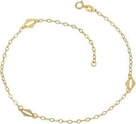 kooljewelry yellow polish station anklet logo