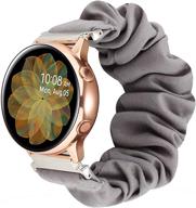 miimall compatible samsung galaxy active 2 / watch 4 scrunchie band logo