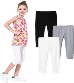 img 4 attached to 👖 Bear Mall Capris Leggings for Toddler Girls' Fashion