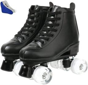 img 4 attached to Classic Roller Skates Adults Leather