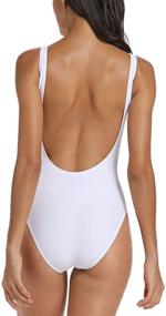 img 2 attached to 👙 Medium Women's Clothing for Swimsuits & Cover Ups - Bestag Retro Swimwear Bathing