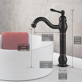 img 1 attached to 🚰 Swivel Rubbed Bronze Bathroom Faucet by MYHB