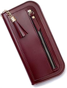 img 4 attached to Ladies Bi Fold Wallet Zipper 7 2X3 7X0 27In Women's Handbags & Wallets