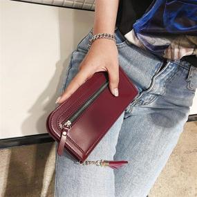 img 1 attached to Ladies Bi Fold Wallet Zipper 7 2X3 7X0 27In Women's Handbags & Wallets