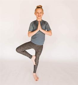 img 2 attached to 🔥 Stylish Popinjay Workout Leggings for Girls - Charcoal Heather Activewear