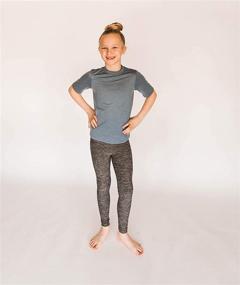 img 3 attached to 🔥 Stylish Popinjay Workout Leggings for Girls - Charcoal Heather Activewear