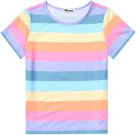 sleeve shirts rainbow summer t shirts girls' clothing for tops, tees & blouses logo