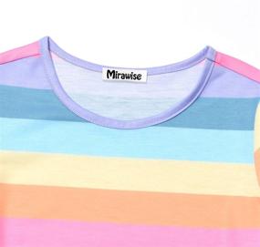 img 2 attached to Sleeve Shirts Rainbow Summer T Shirts Girls' Clothing for Tops, Tees & Blouses