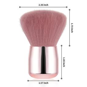 img 1 attached to 💅 Efficient Nail Art Dust Powder Remover Brush, Nail Art Dust Cleaner Brush, Soft Kabuki Makeup Brush (Pink)